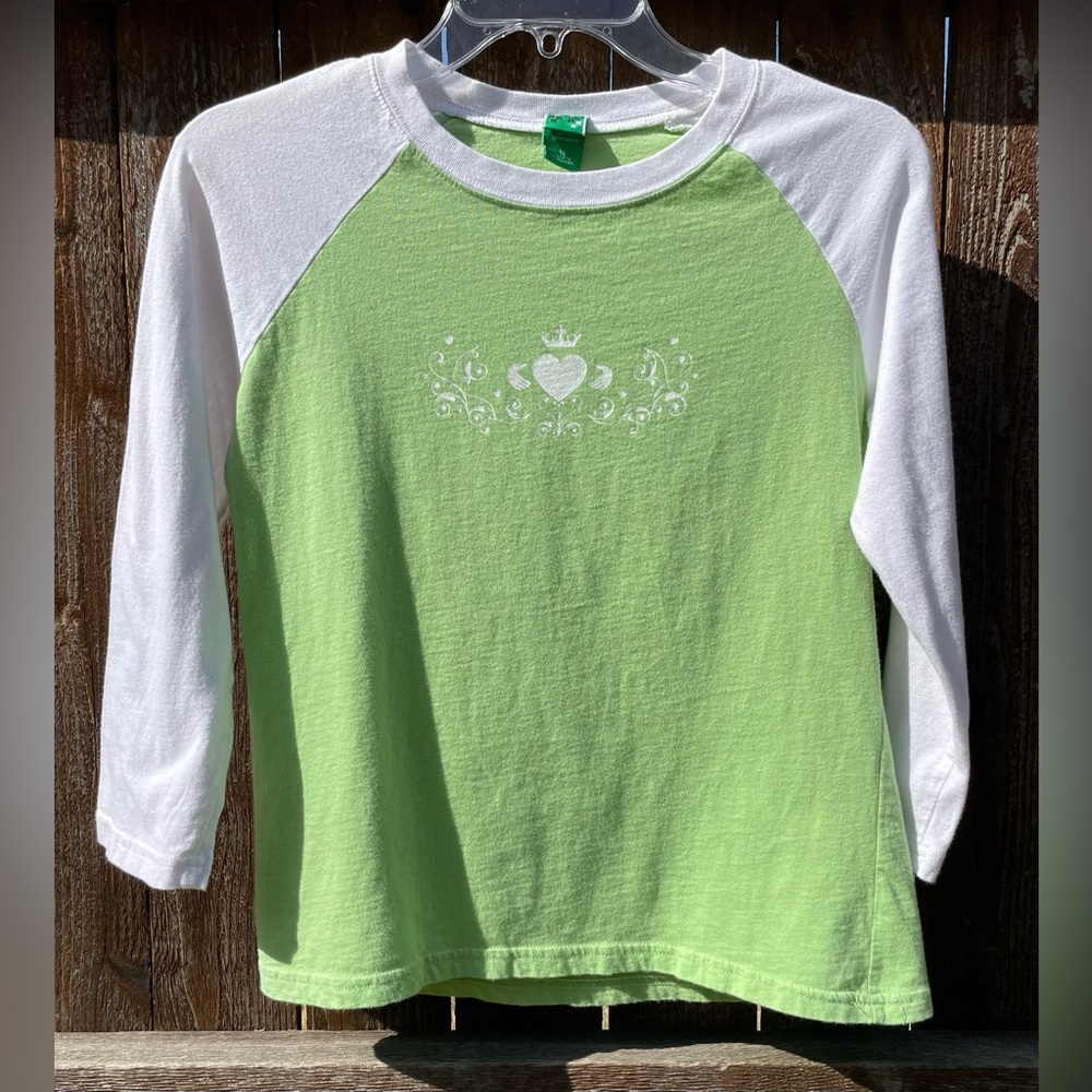 Super cute Green & White Baseball T-shirt | Medium